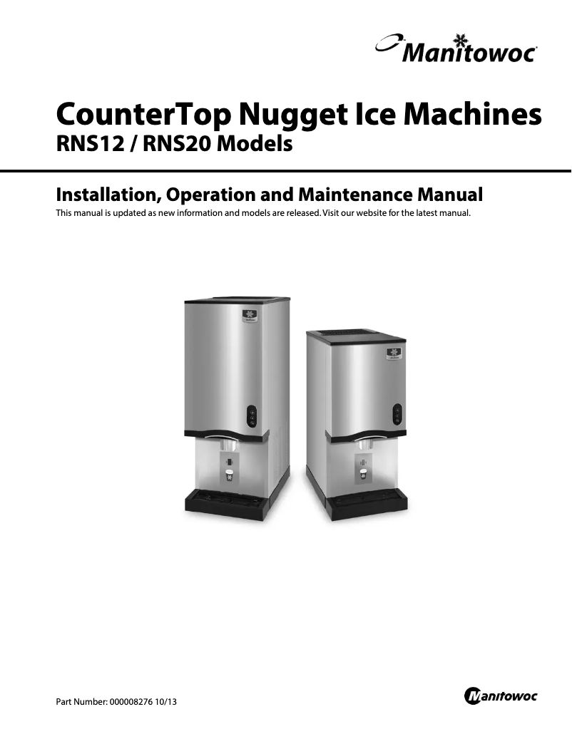 Page 1 de la notice Manuel utilisateur Manitowoc RNS-12AT