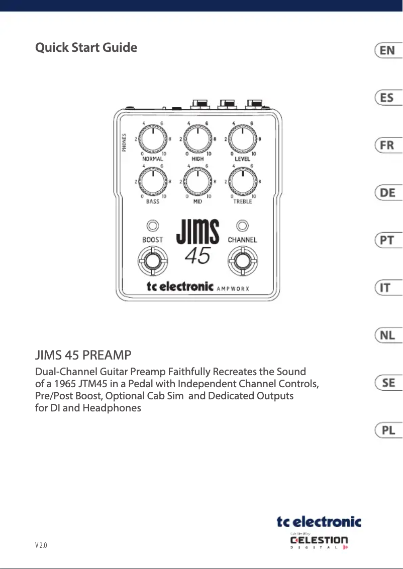 Page n°1 - Manuel utilisateur TC Electronic JIMS 45