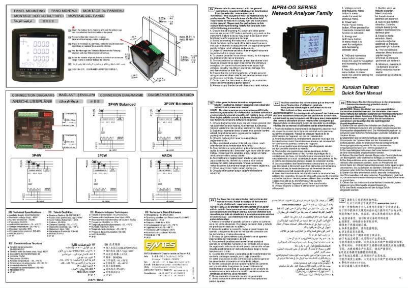 Page 1 de la notice Guide de démarrage rapide ENTES MPR-42-OGT-26