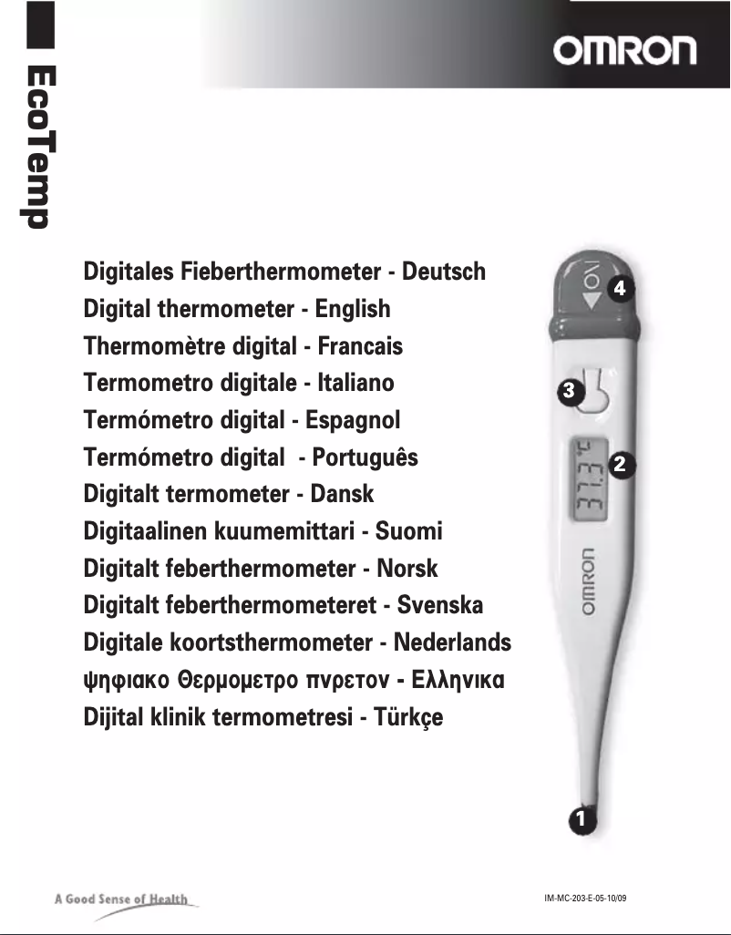 Page 1 de la notice Manuel utilisateur Omron EcoTemp