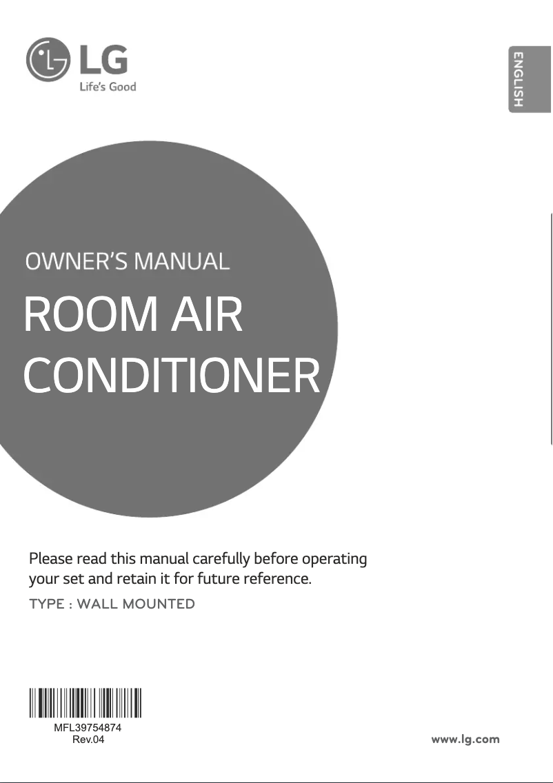 Page 1 of the manual User Manual LG JSNQ12PTXD