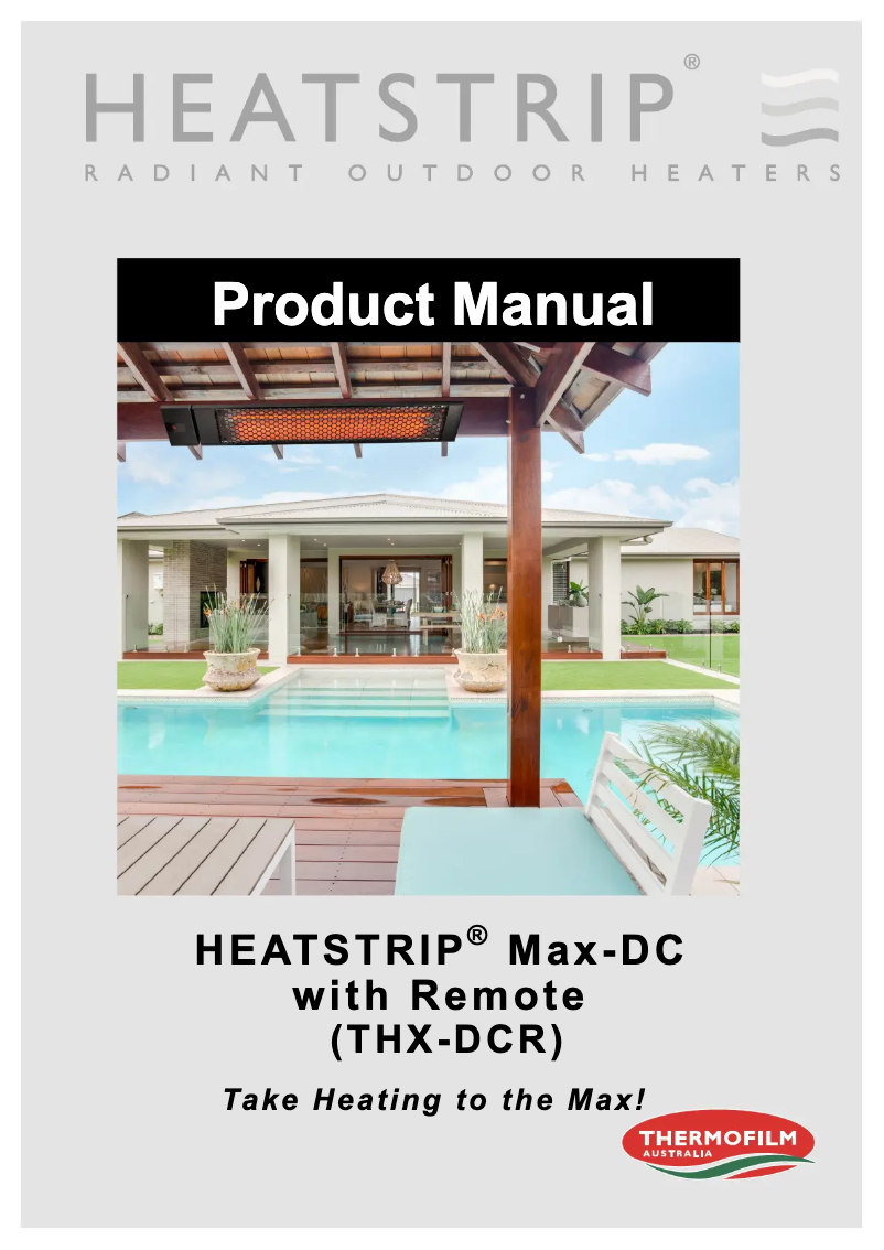 Page n°1 - Manuel utilisateur Heatstrip Max DC THX2400DCR