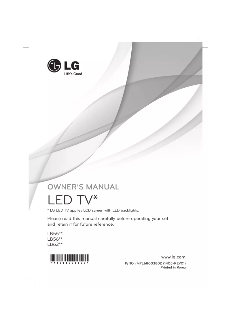 Page n°1 - Manuel utilisateur LG 39LB5610