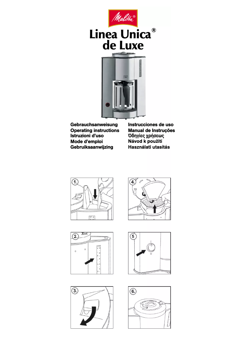 Page n°1 - Manuel utilisateur Melitta LINEA UNICA DeLuxe M8081