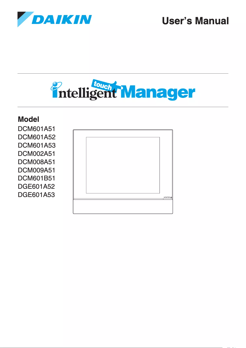 Page 1 de la notice Manuel utilisateur Daikin DCM601B51