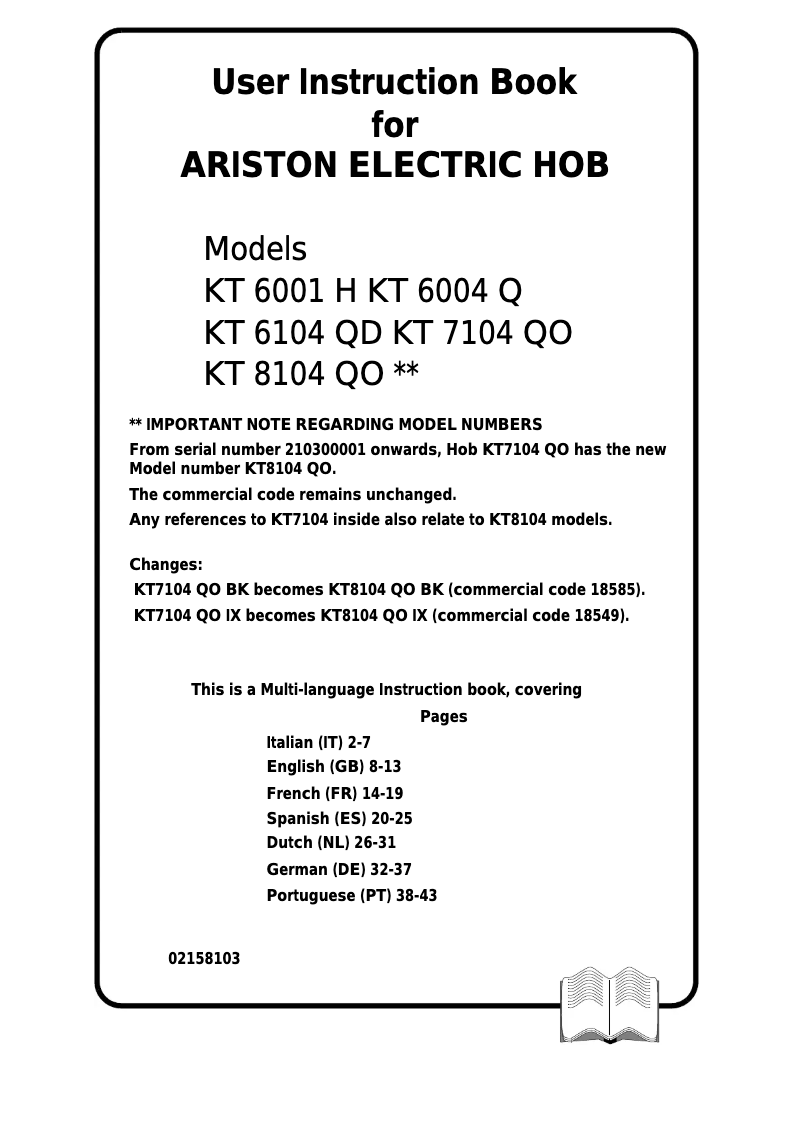 Image de la première page du manuel de l'appareil KT 6104 QD