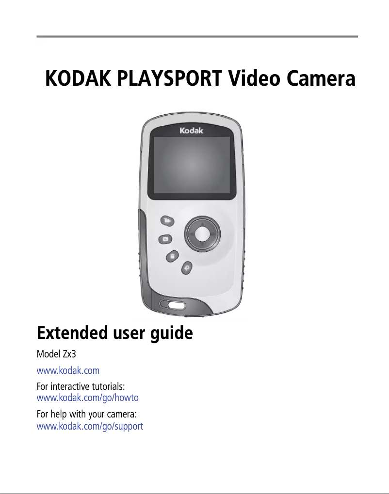 Página 1 del manual Manual de usuario Kodak PlaySport Zx3