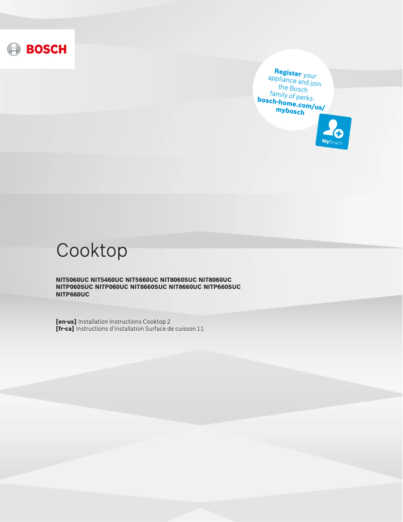 Page 1 de la notice Guide d'installation Bosch NITP660UC