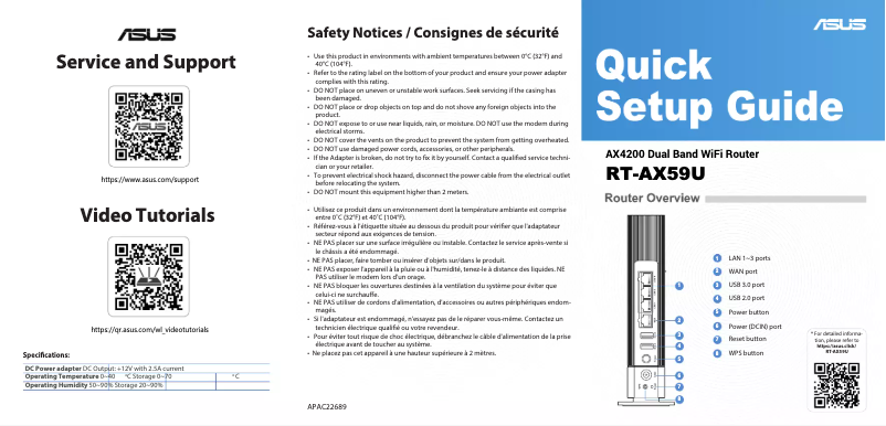 Página 1 del manual Guía de inicio rápido Asus RT-AX59U