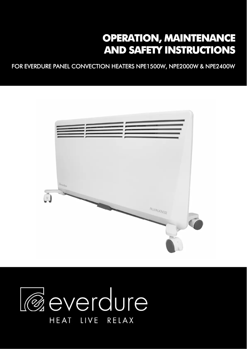 Page 1 de la notice Manuel utilisateur Everdure NPE1500W