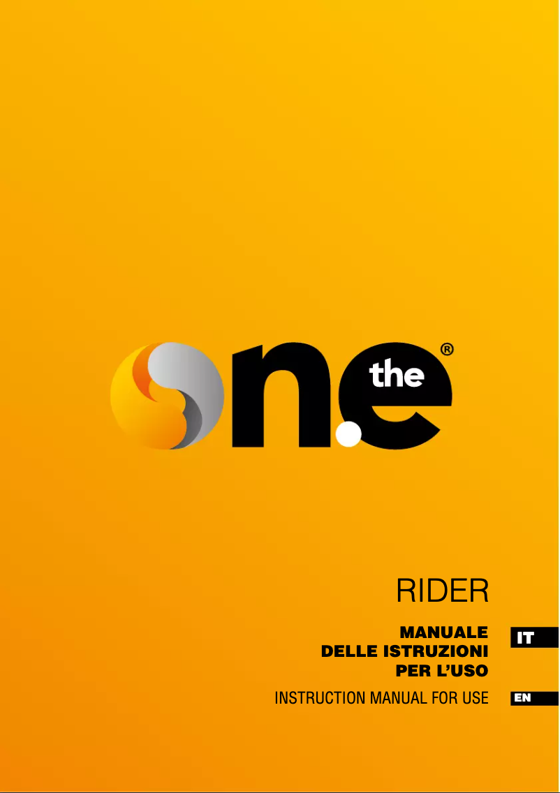 Image de la première page du manuel de l'appareil Rider