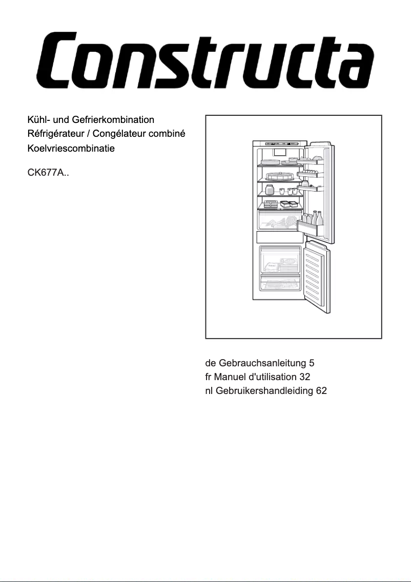 Page n°1 - Manuel utilisateur Constructa CK677AFE0