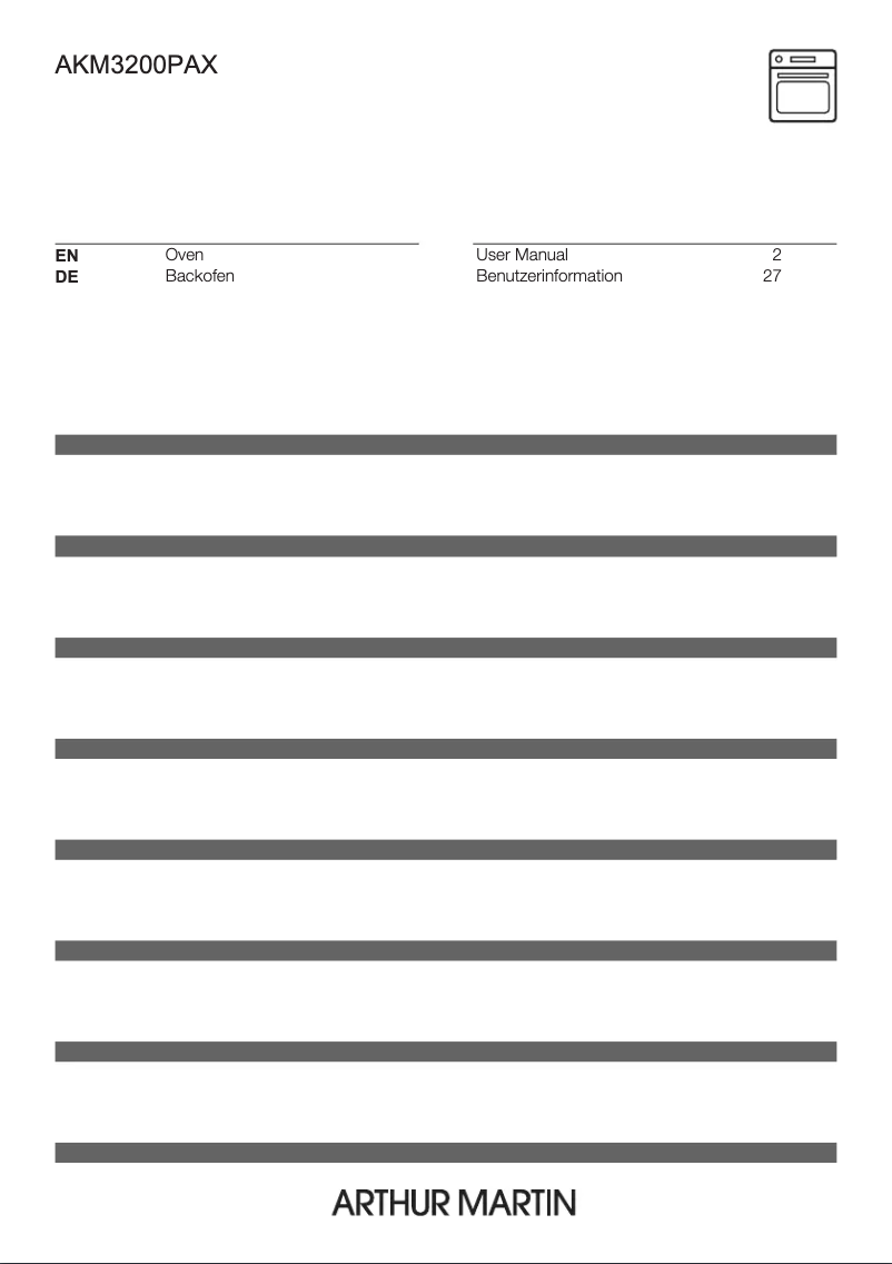 Página 1 del manual Manual de usuario Arthur Martin AKM3200PAX