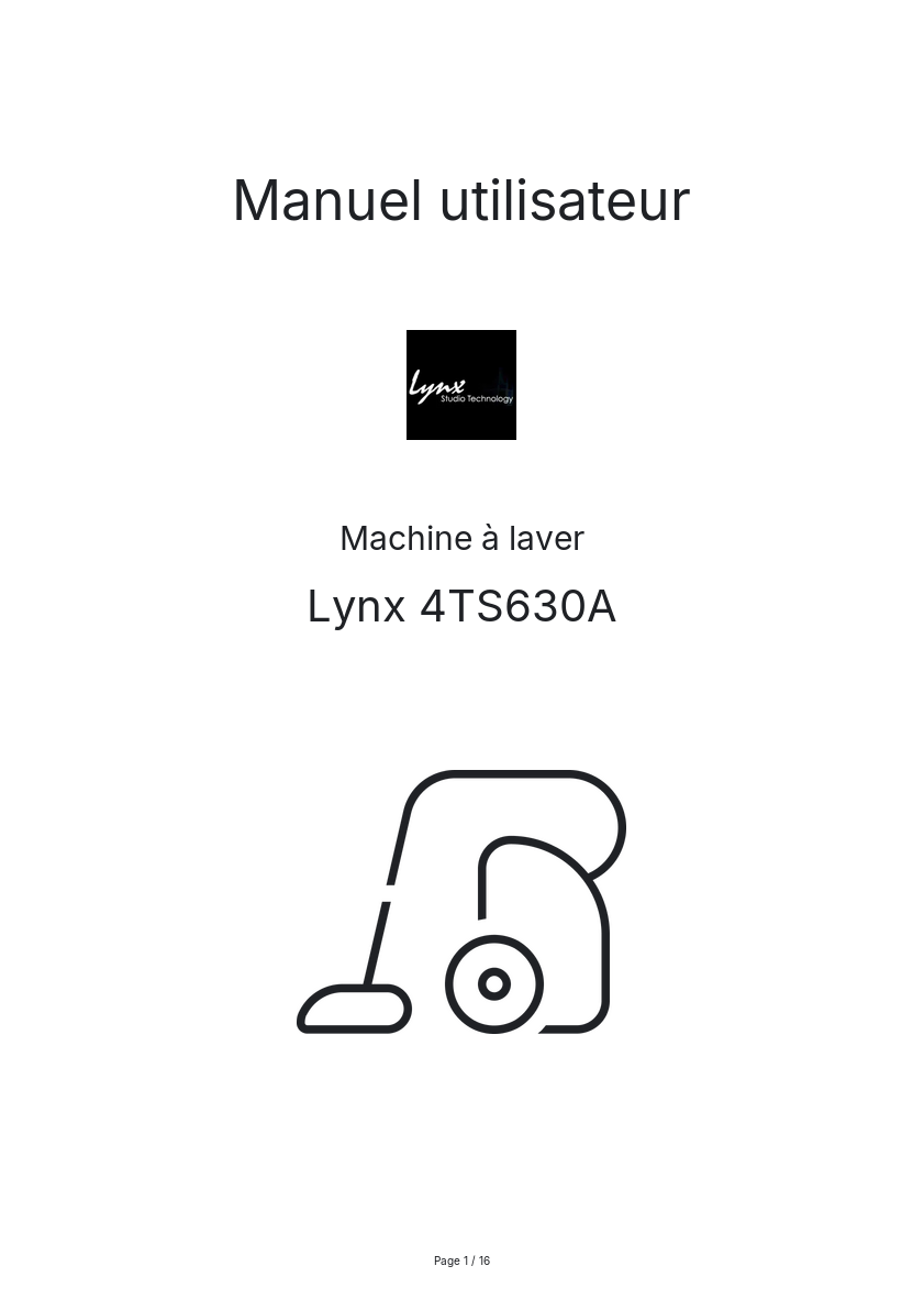 Image de la première page du manuel de l'appareil 4TS630A