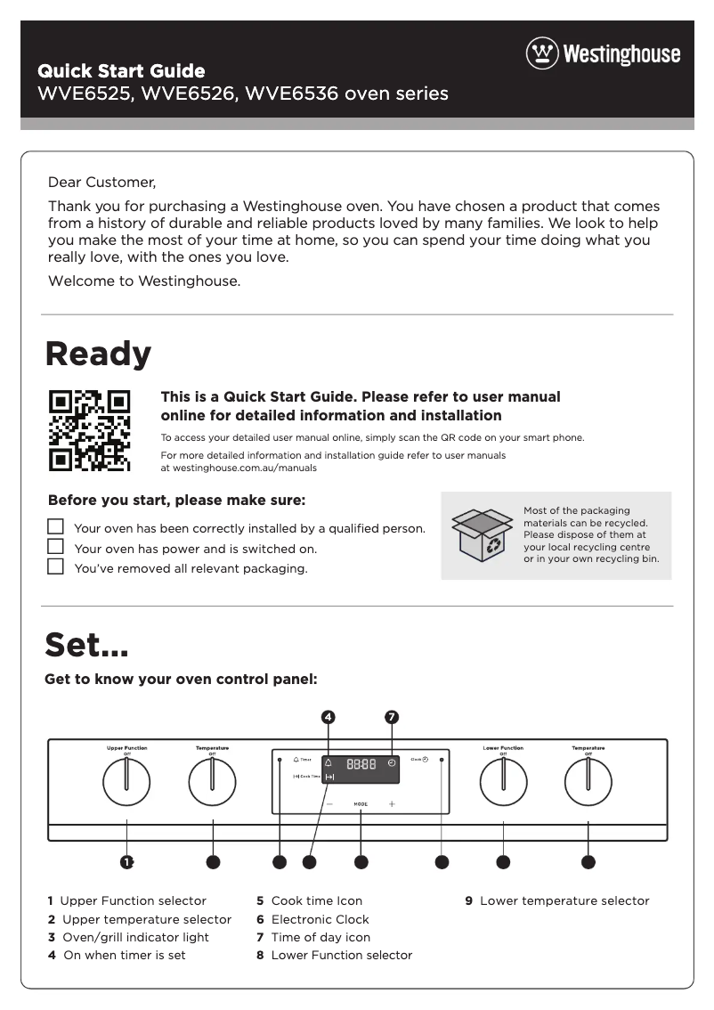 Image de la première page du manuel de l'appareil WVE6525SD