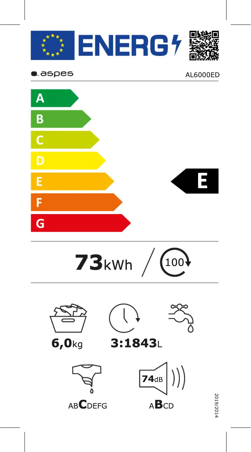 Page 1 de la notice Manuel utilisateur Aspes AL6000ED