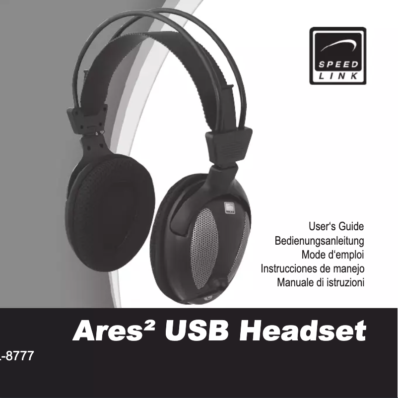 Page 1 de la notice Manuel utilisateur Speed-Link Ares 2 USB