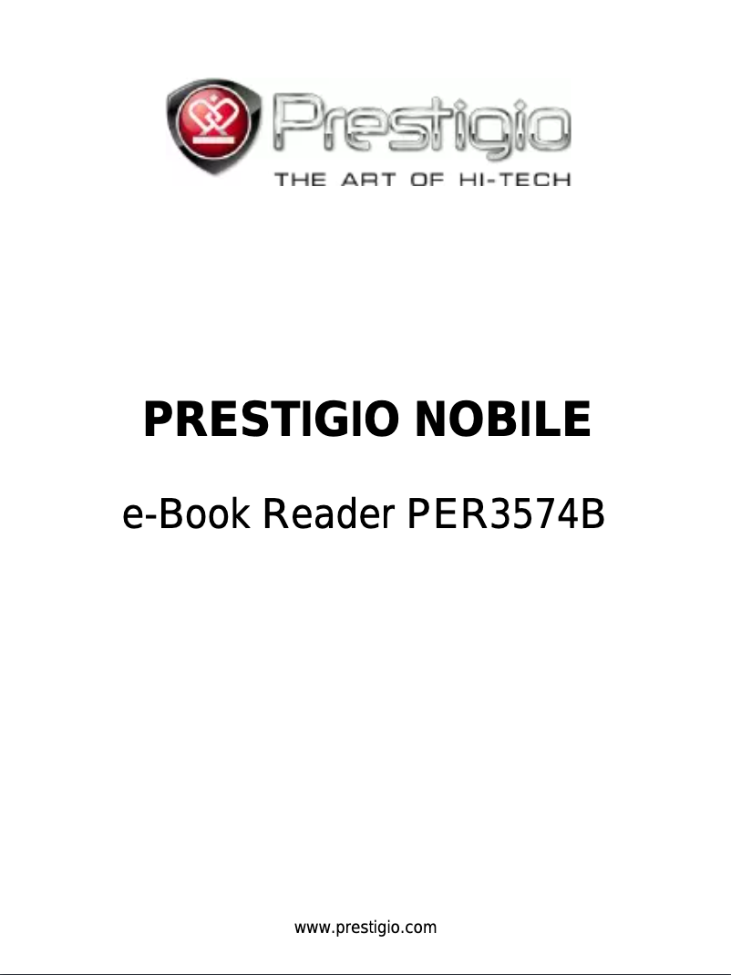 Page 1 de la notice Manuel utilisateur Prestigio MultiReader PER3574B
