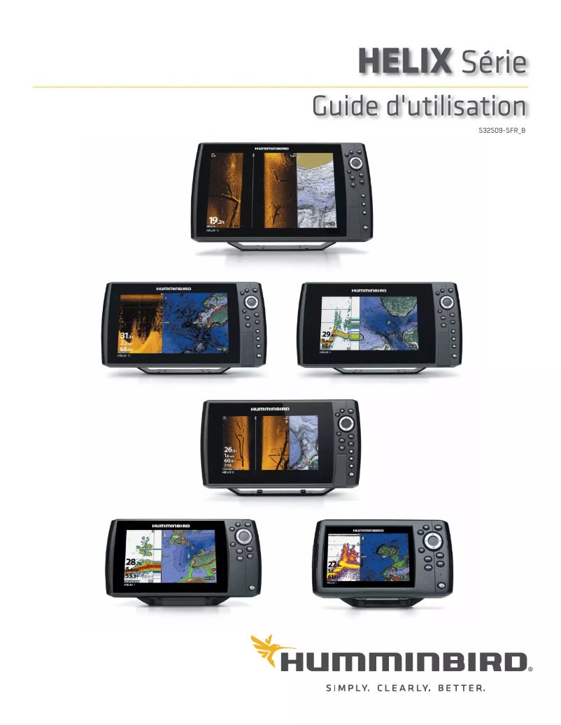 Imagen de la primera página del manual del dispositivo HELIX 9 CHIRP MEGA DI GPS G2N