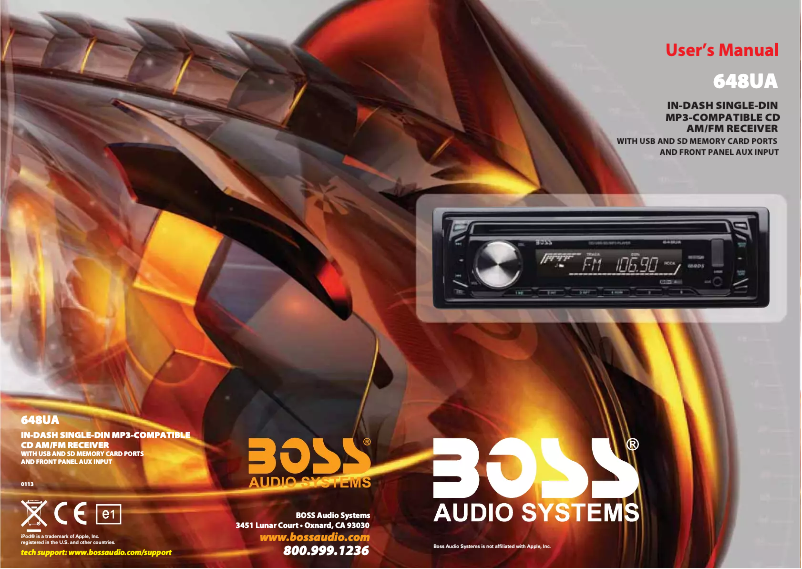Page n°1 - Manuel utilisateur Boss 648UA