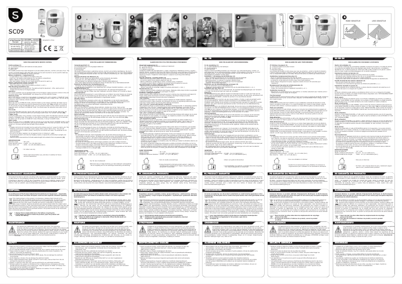 Page 1 de la notice Manuel utilisateur Smartwares SC09