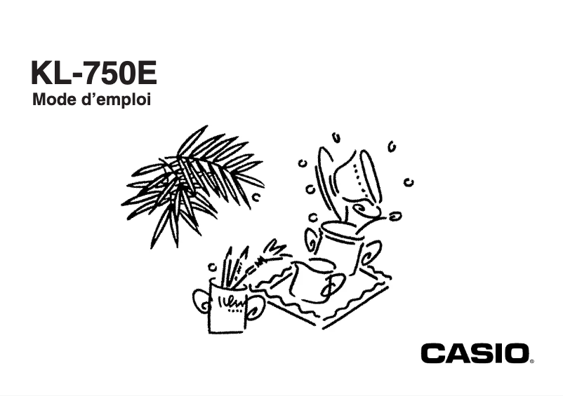 Page n°1 - Manuel utilisateur Casio KL-750E
