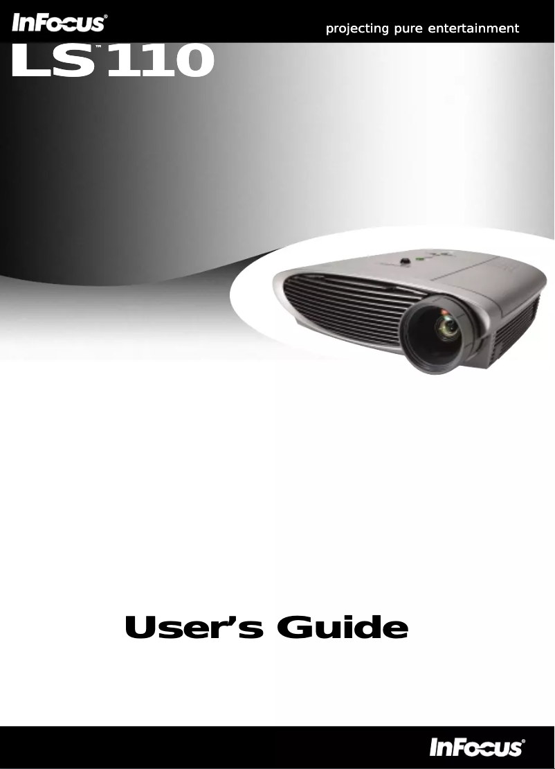 Page 1 de la notice Manuel utilisateur InFocus LS110