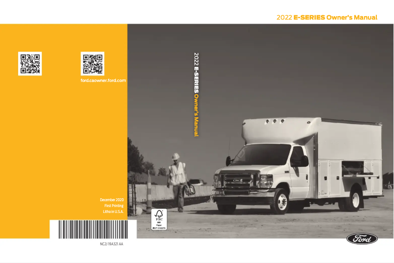 Page 1 de la notice Manuel utilisateur Ford E-450 (2022)