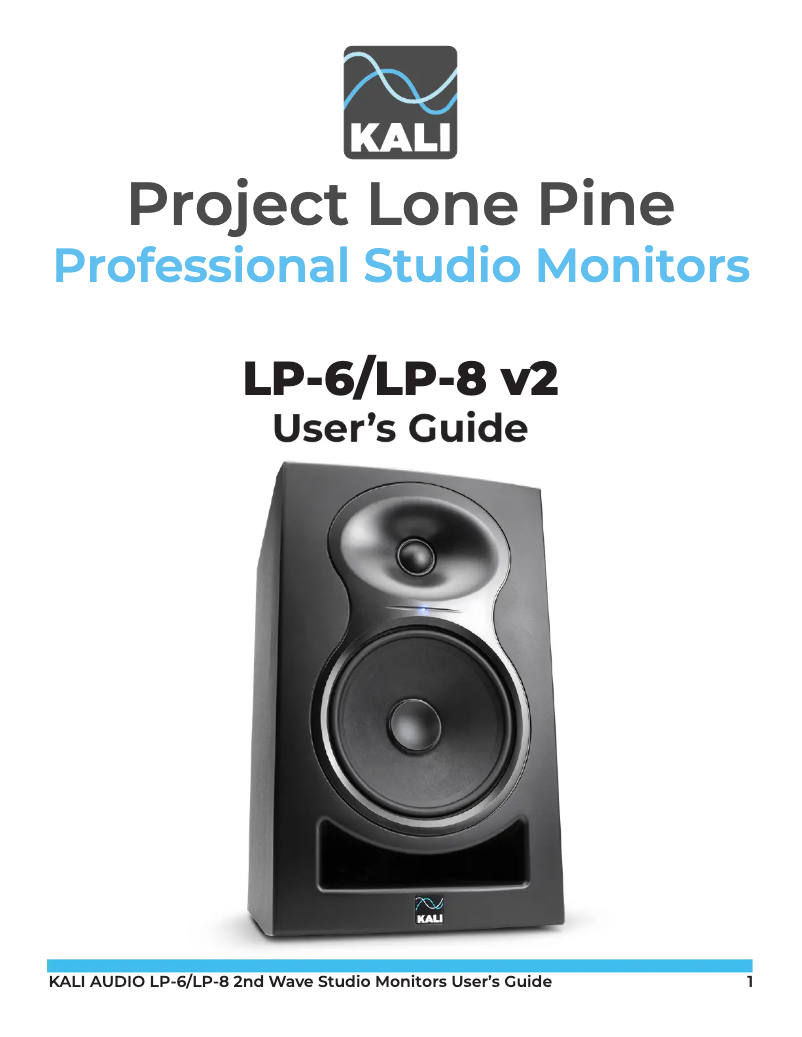 Page n°1 - Manuel utilisateur Kali Audio LP-6