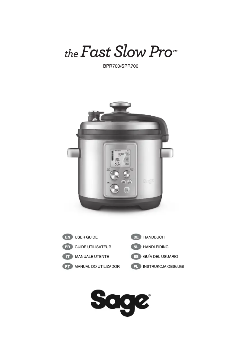 Page n°1 - Manuel utilisateur Sage the Fast Slow Pro SPR700