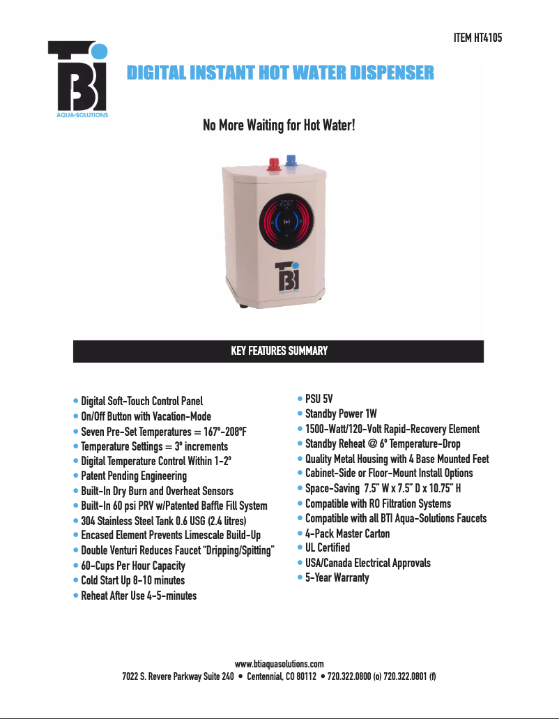 Image de la première page du manuel de l'appareil HT4105