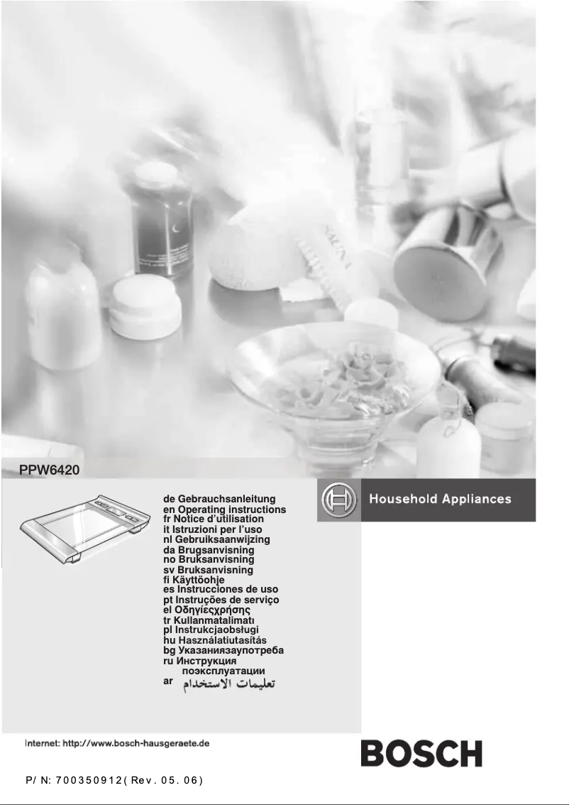 Page n°1 - Manuel utilisateur Bosch PPW6420