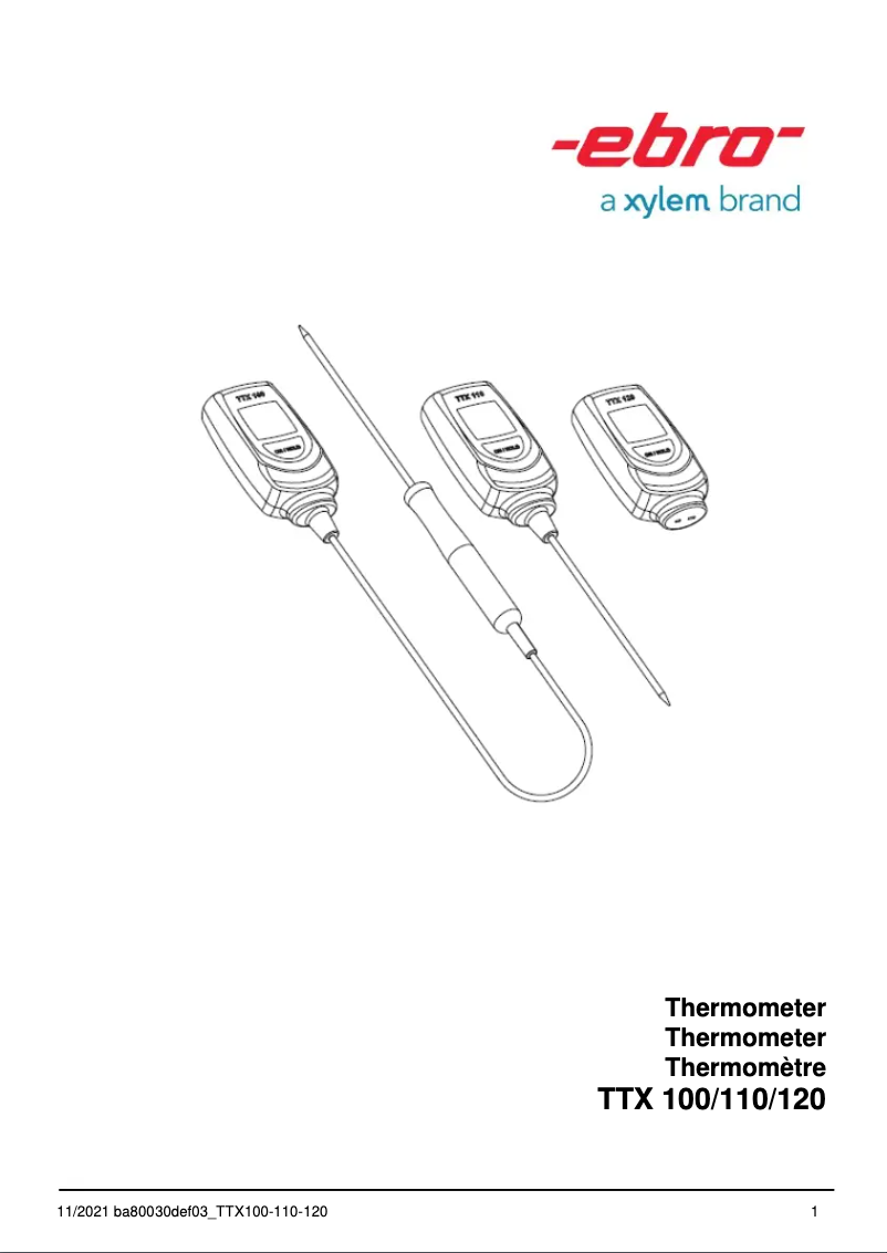 Image de la première page du manuel de l'appareil TTX 110