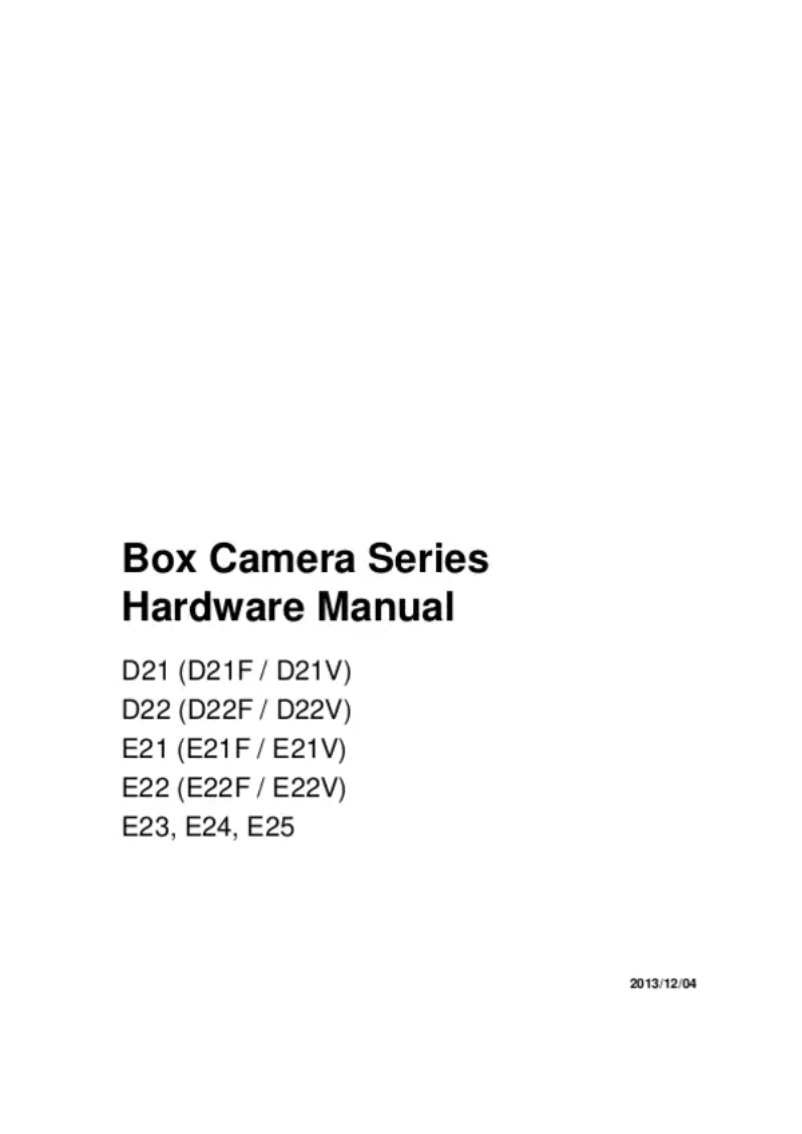 Page n°1 - Manuel utilisateur ACTi D21V
