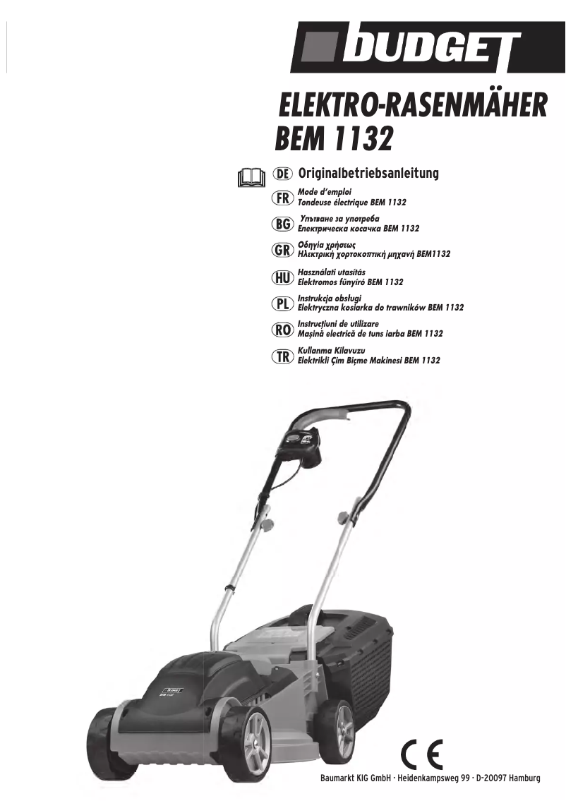 Page n°1 - Manuel utilisateur Budget BEM 1132