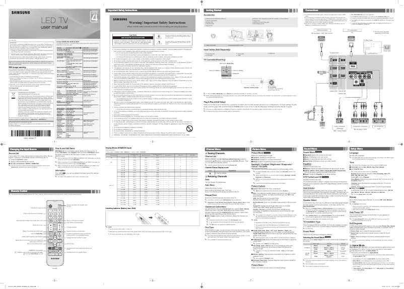 Página 1 del manual Manual de usuario Samsung UA24J4100AR