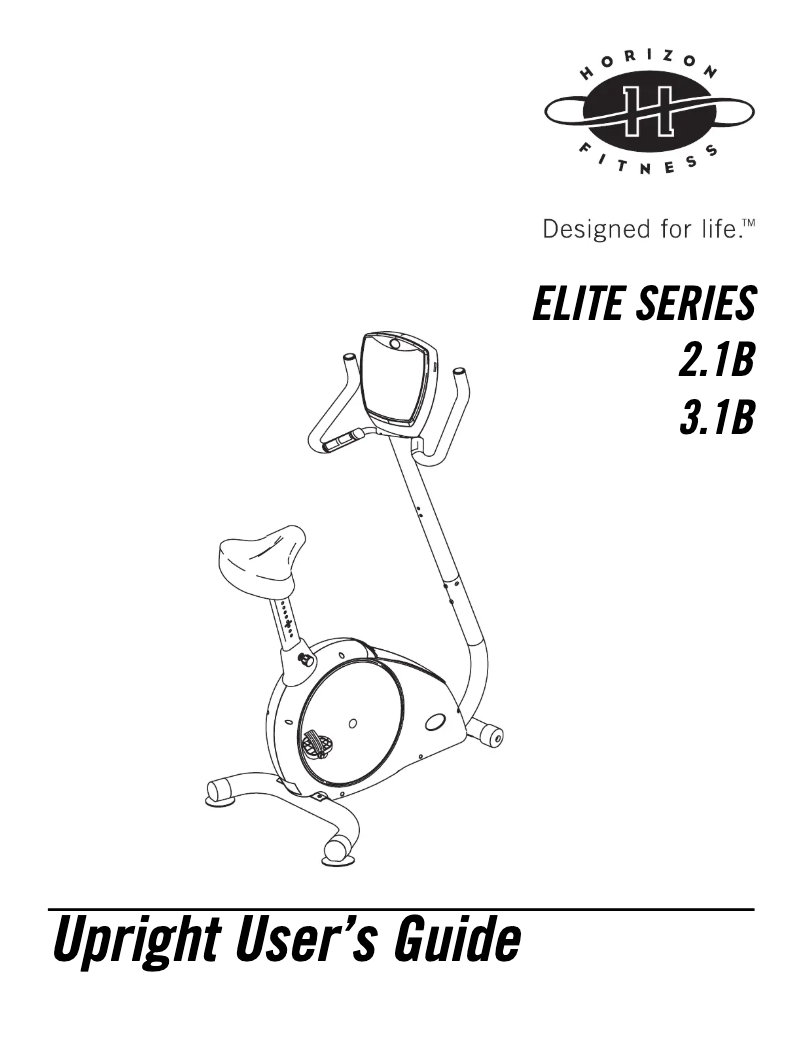 Image de la première page du manuel de l'appareil Elite 3.1B