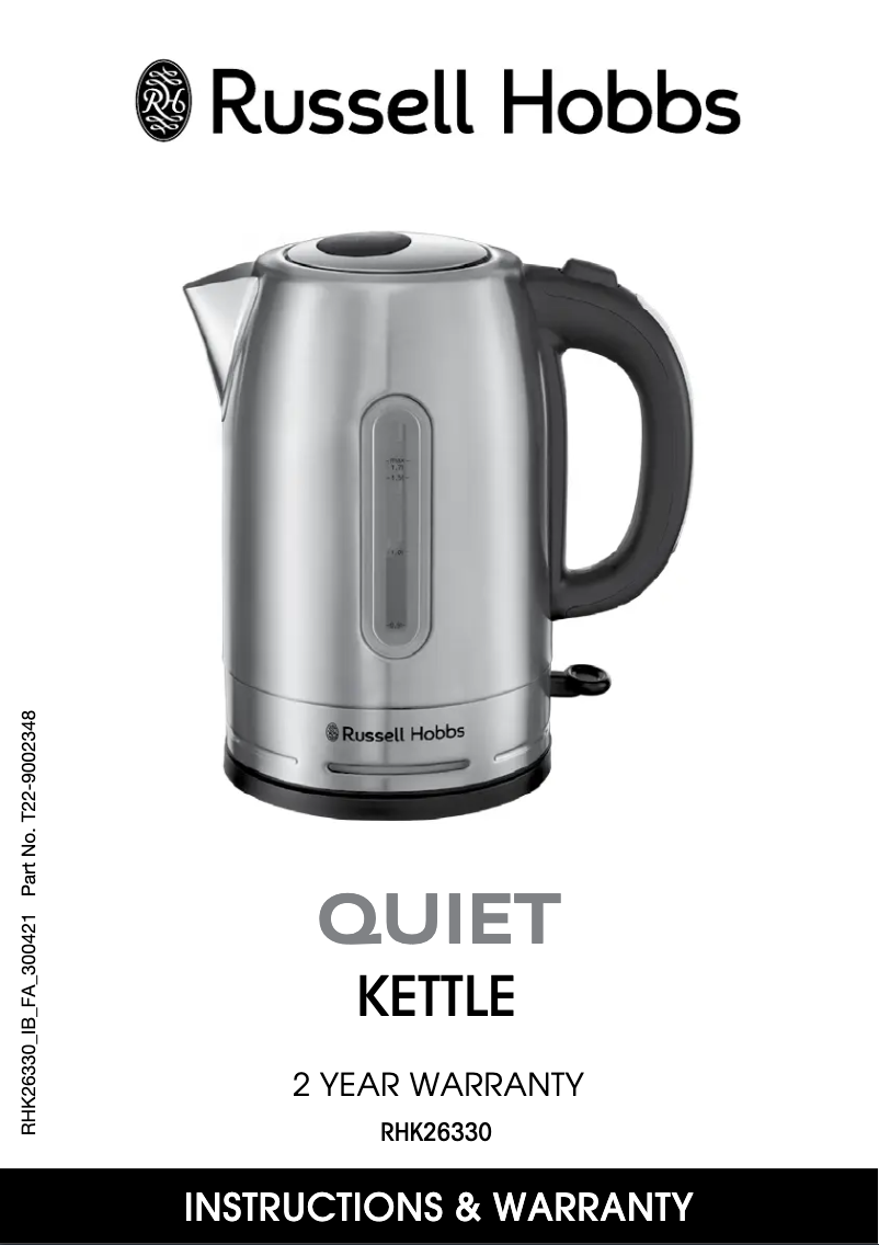 Página 1 del manual Manual de usuario Russell Hobbs Quiet RHK26330