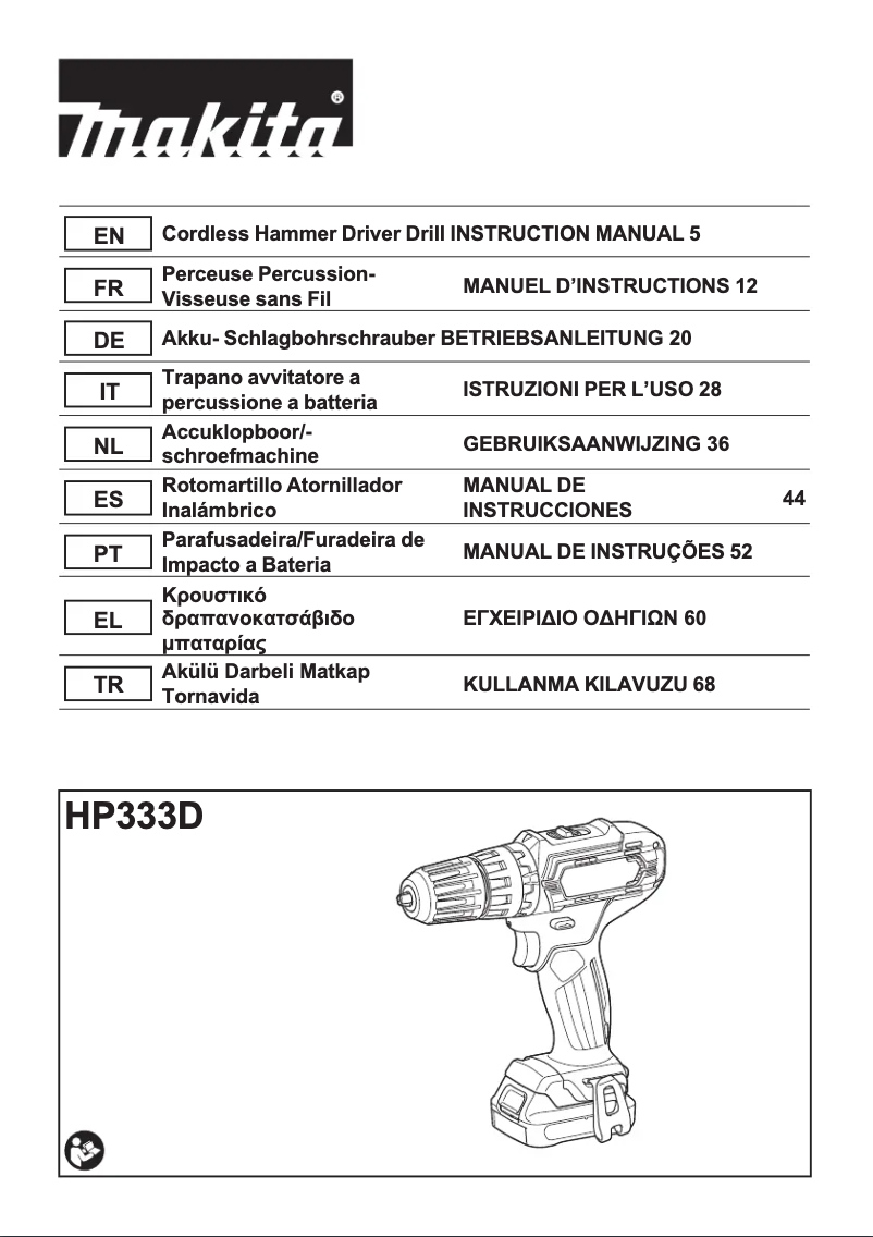 Page n°1 - Manuel utilisateur Makita BL1021B