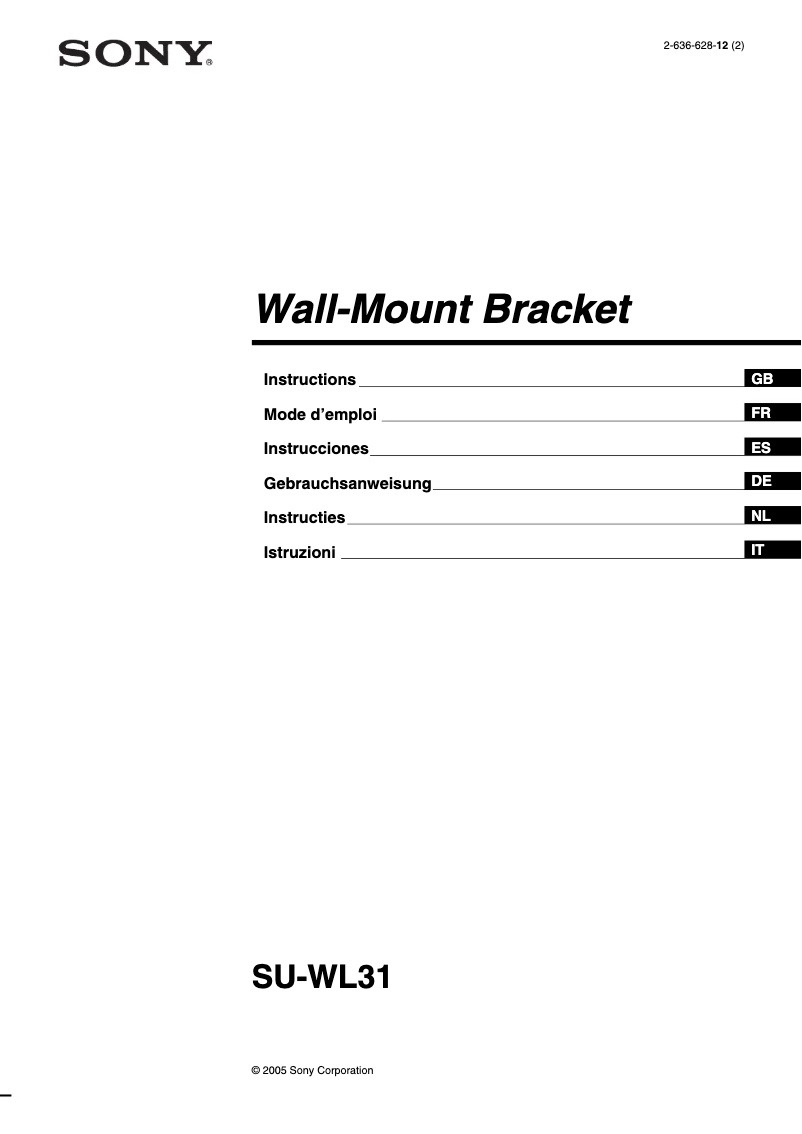 Page 1 de la notice Manuel utilisateur Sony KLV-S32A10