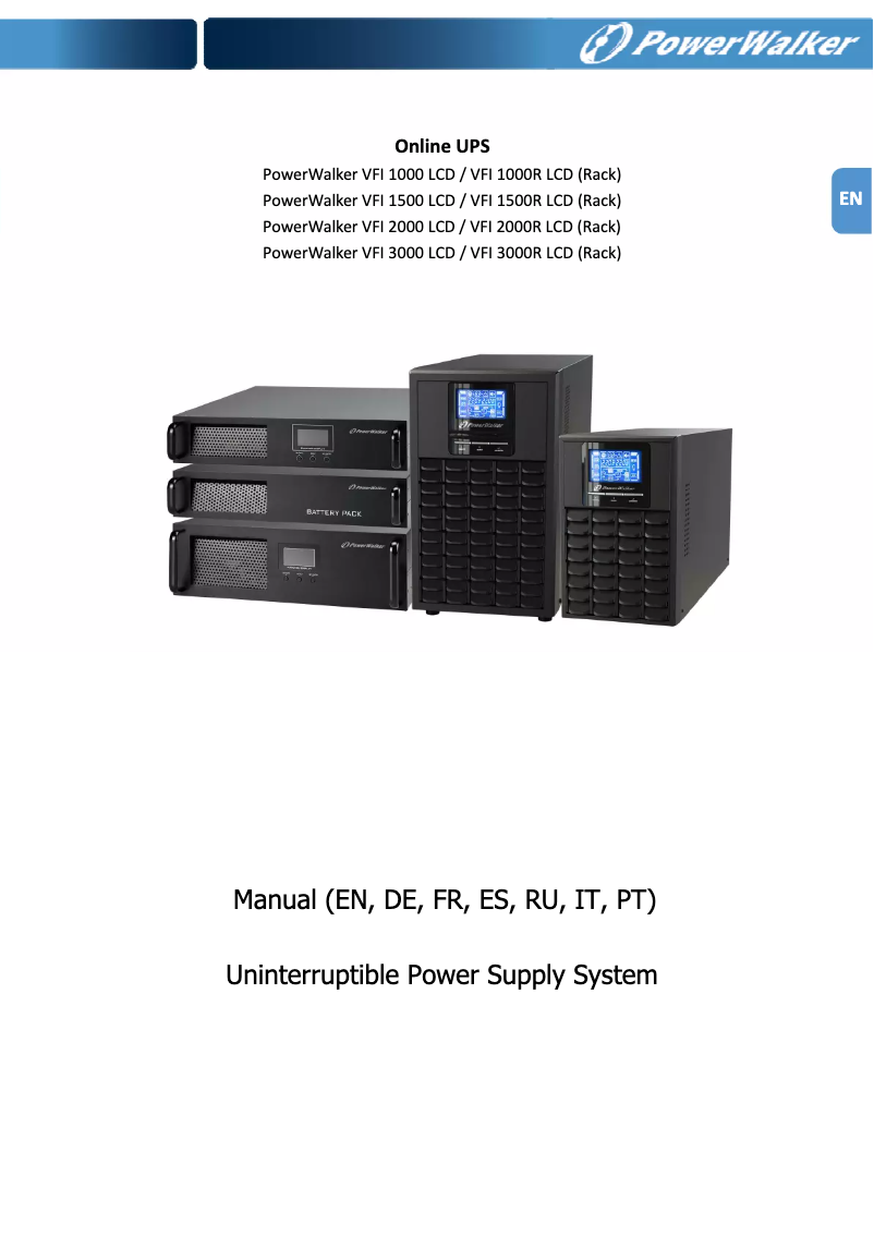 Page n°1 - Manuel utilisateur BlueWalker PowerWalker VFI 3000 LCD