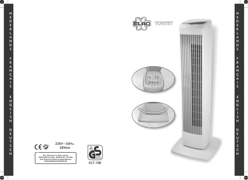 Página 1 del manual Manual de usuario Elro TOW75T