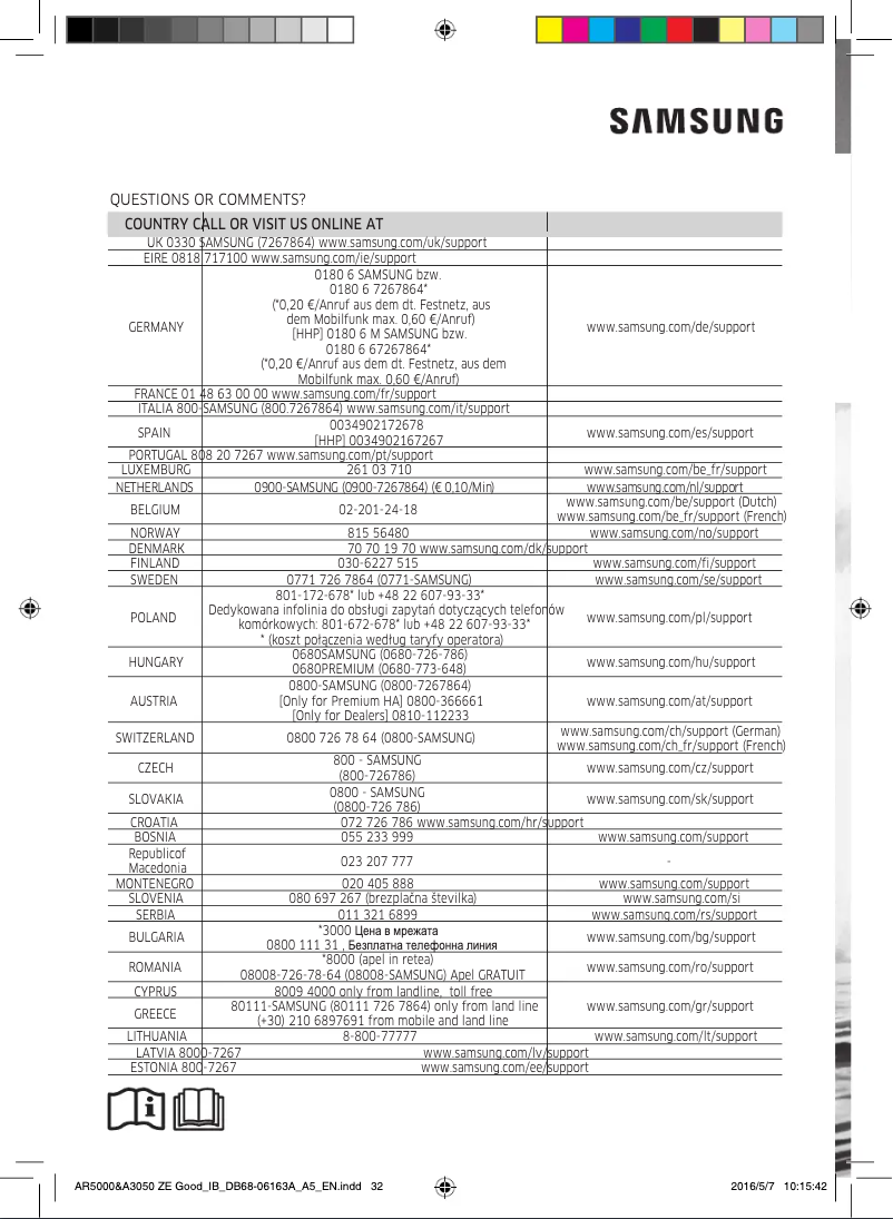 Page 1 de la notice Manuel utilisateur Samsung AR09HSFNMWKN