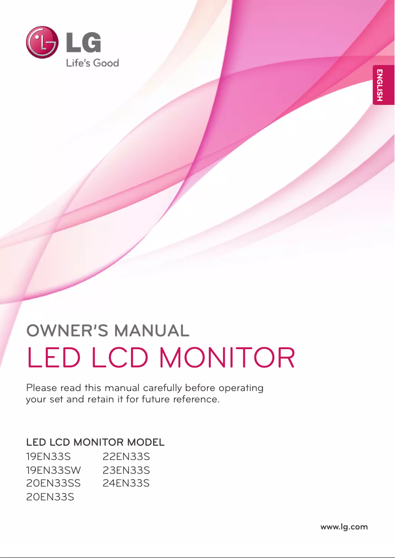 Page n°1 - Manuel utilisateur LG 20EN33SS