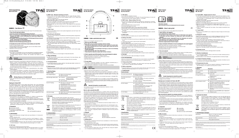 Image de la première page du manuel de l'appareil Sunrise 60.1513.01