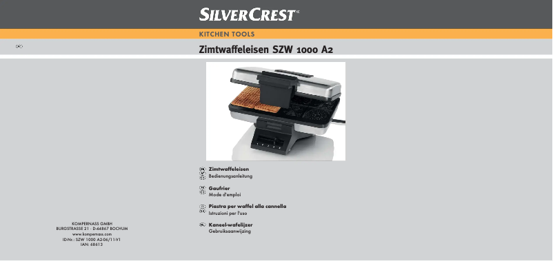 Page n°1 - Manuel utilisateur SilverCrest SZW 1000 A2