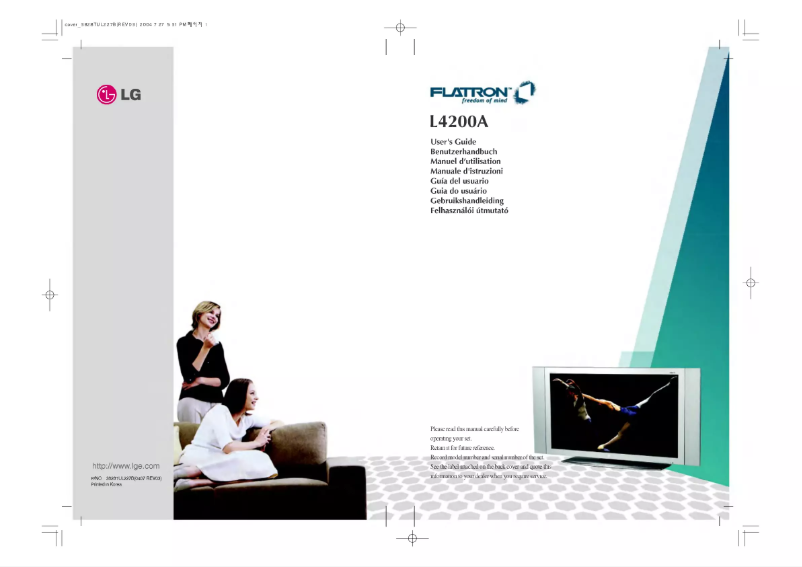 Image de la première page du manuel de l'appareil L4200AFS