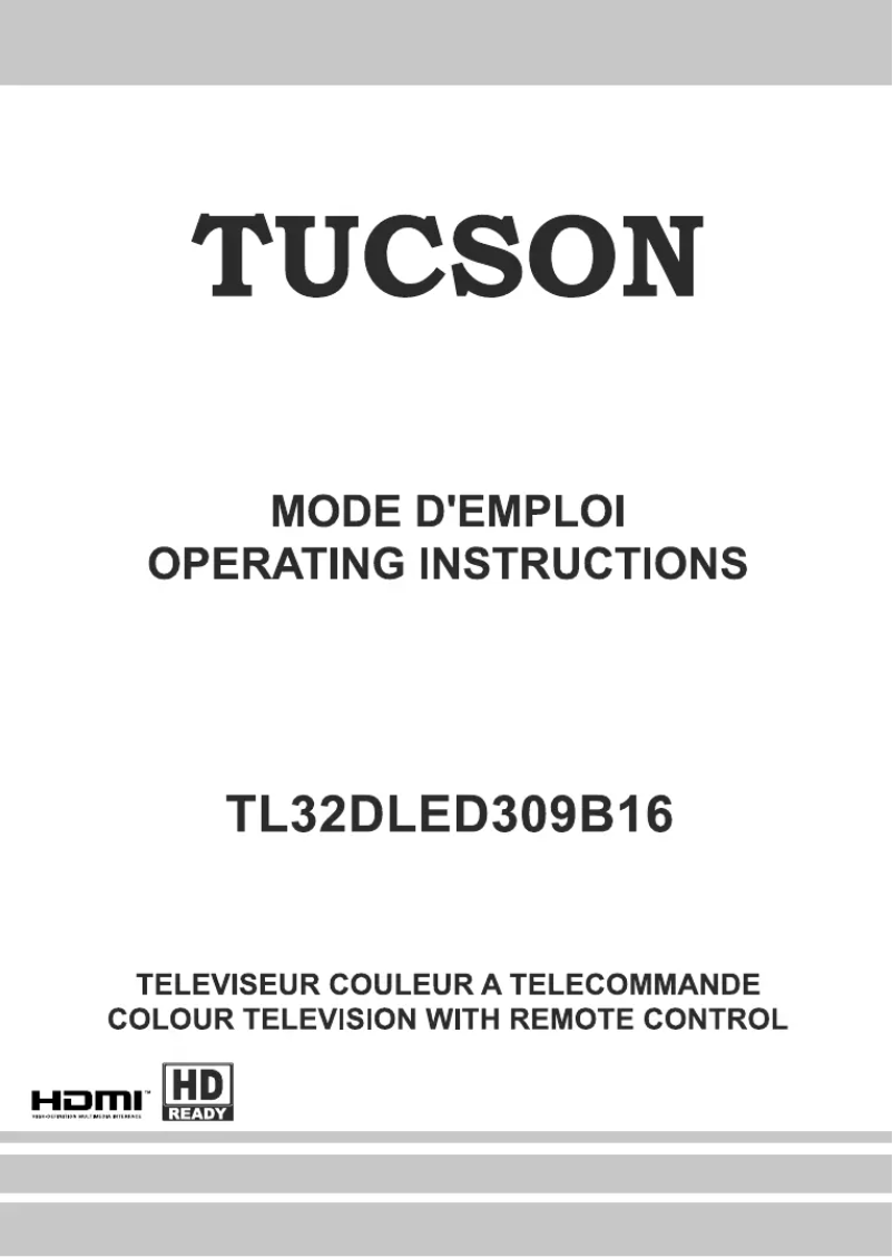 Page n°1 - Manuel utilisateur Tucson TL32DLED309B16