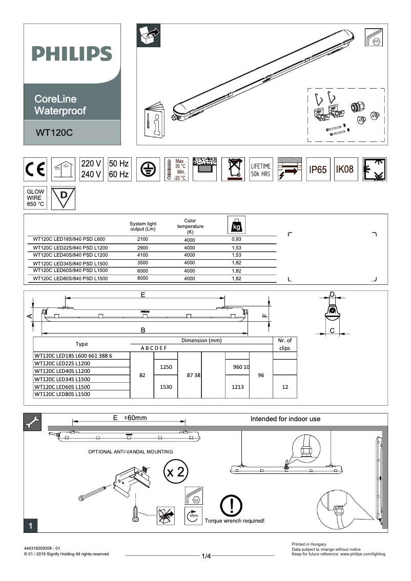 Page n°1 - Manuel utilisateur Philips WT120C