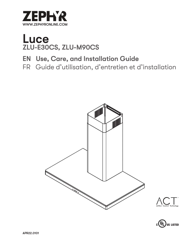 Page 1 de la notice Manuel utilisateur Zephyr Luca ZLU-M90CS